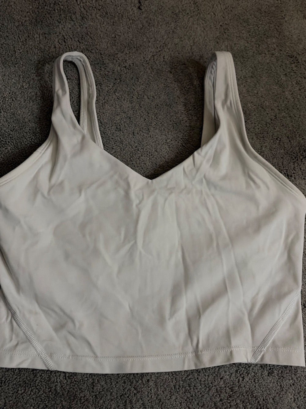 Amazon Women's White Seamless Crop Sports Bra